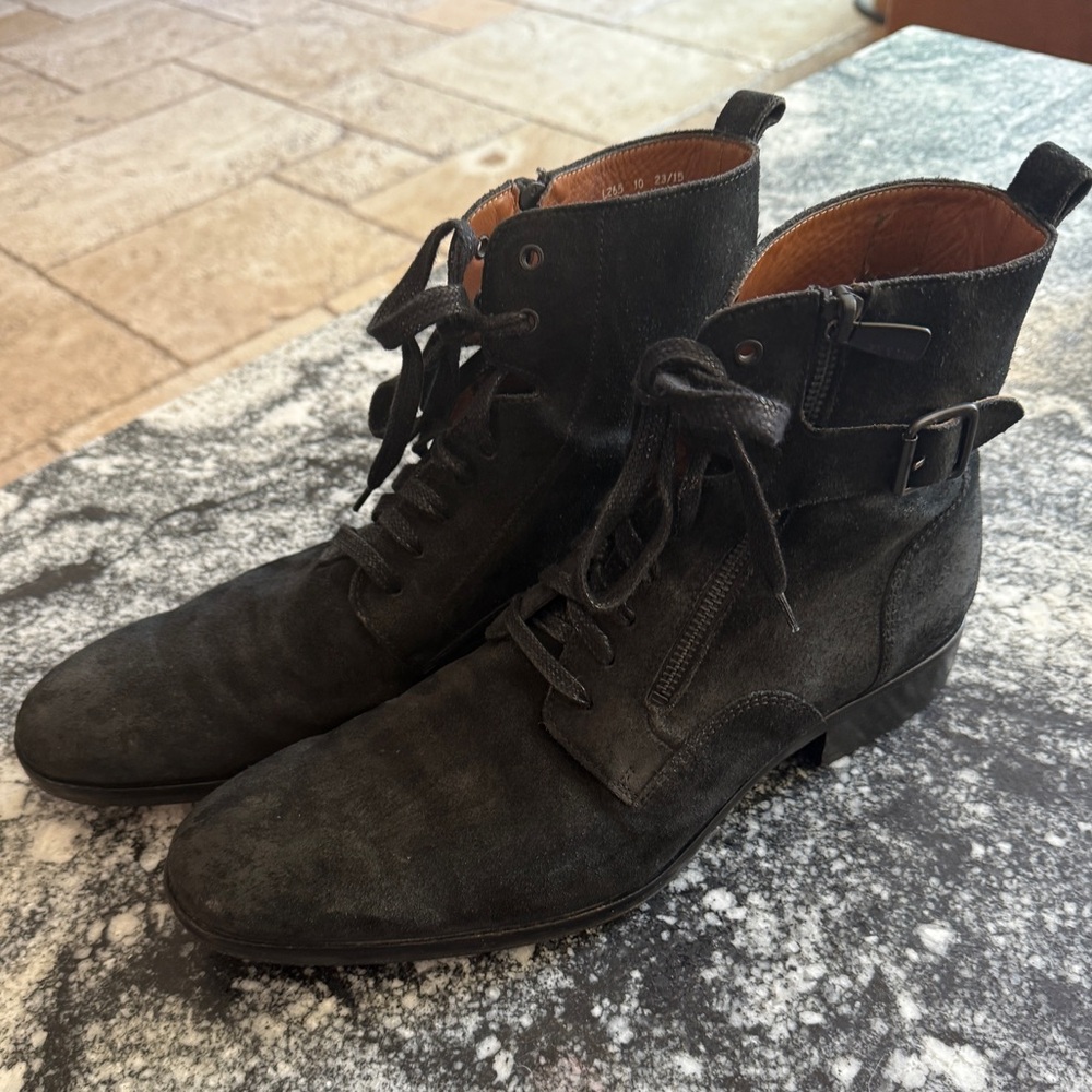 Paul & Joe men's black suede/leather boots